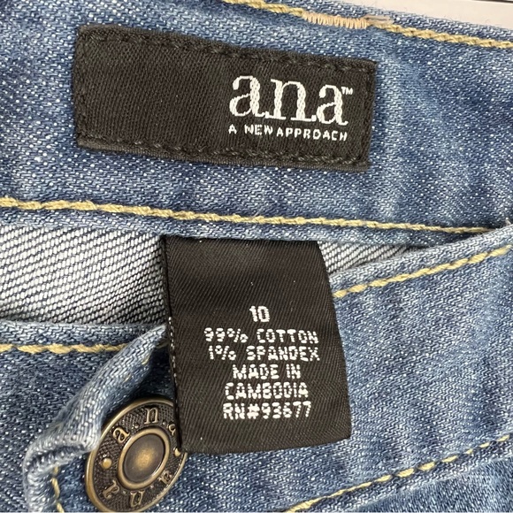 a.n.a jeans high waisted cropped women jean size 10 frays - Picture 8 of 10